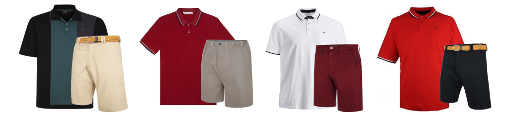 xxxl mens shorts and polo shirts