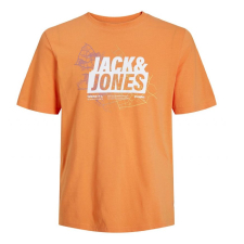 jack and jones big mens t shirt orange with graphic